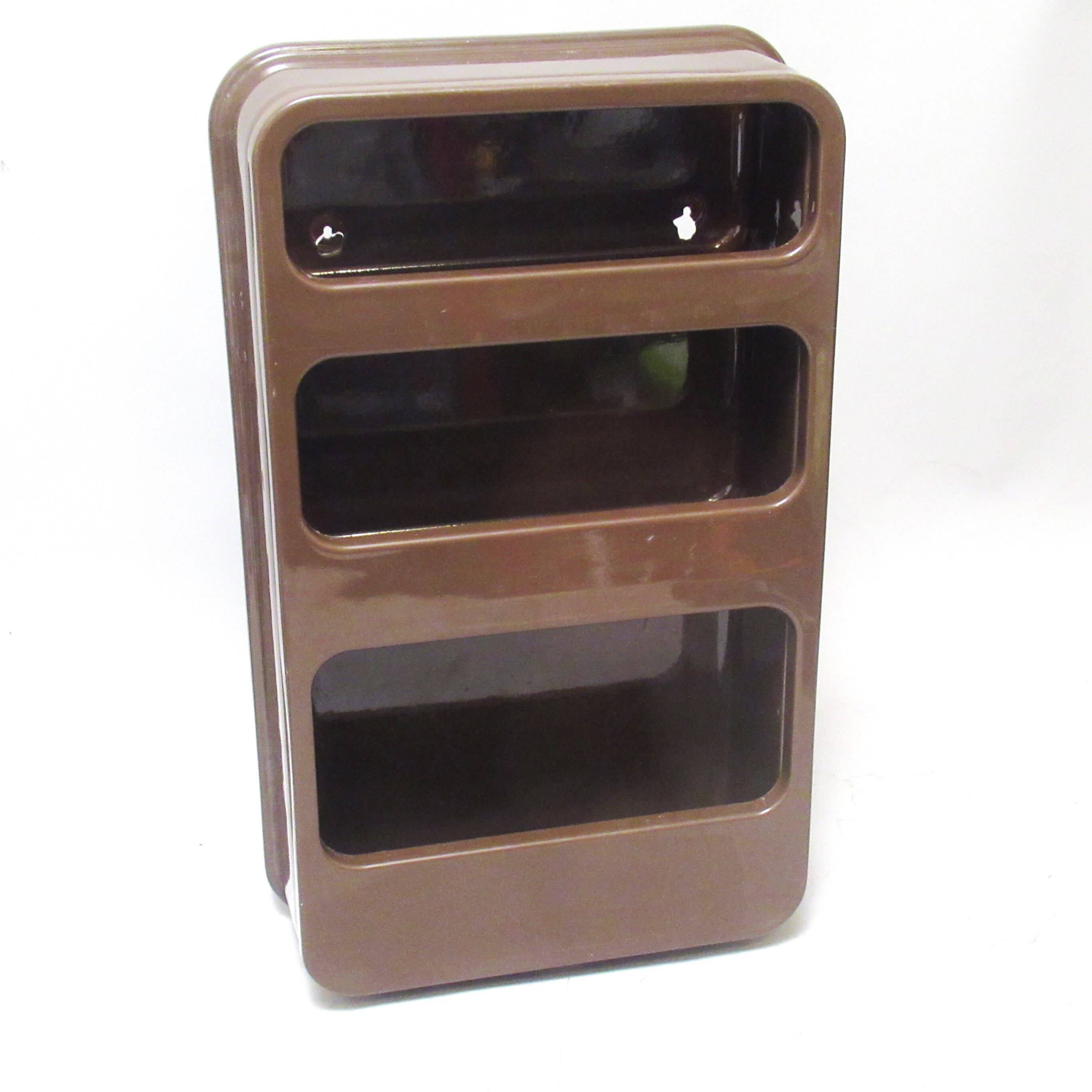 Brown plastic shelf Jan6Lin Viaud Prisunic