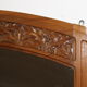 Art Nouveau walnut mirror decorated with holly leaves circa 1900 105x171cm