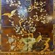Vintage Chinese cabinet with birds & flowers, red & gold (bohemian)