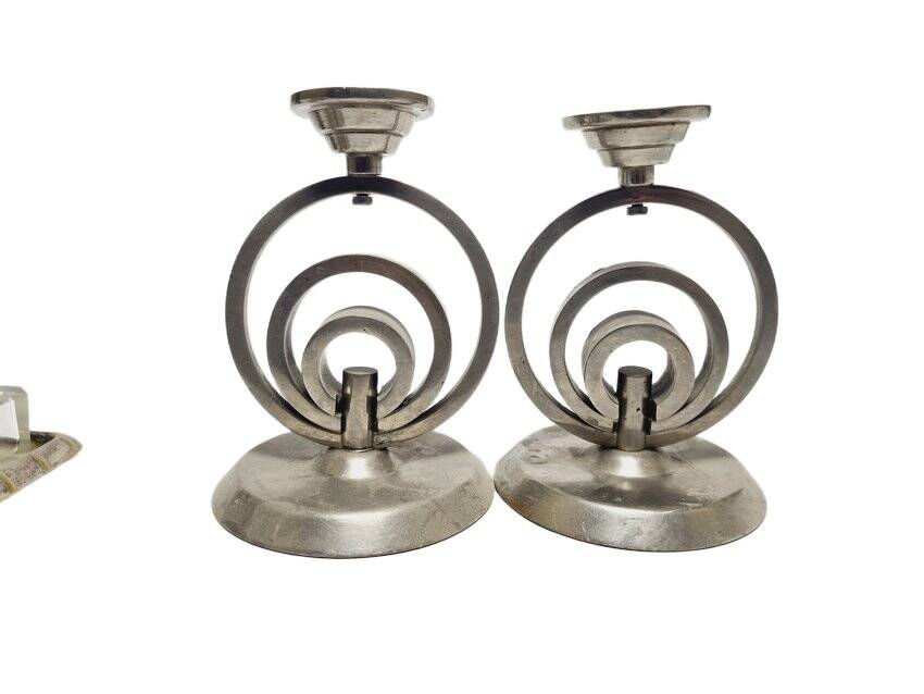 Art Deco candleholder, Germany, 1970s, set of 2