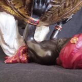 Centerpiece (empty pocket) in resin with African character