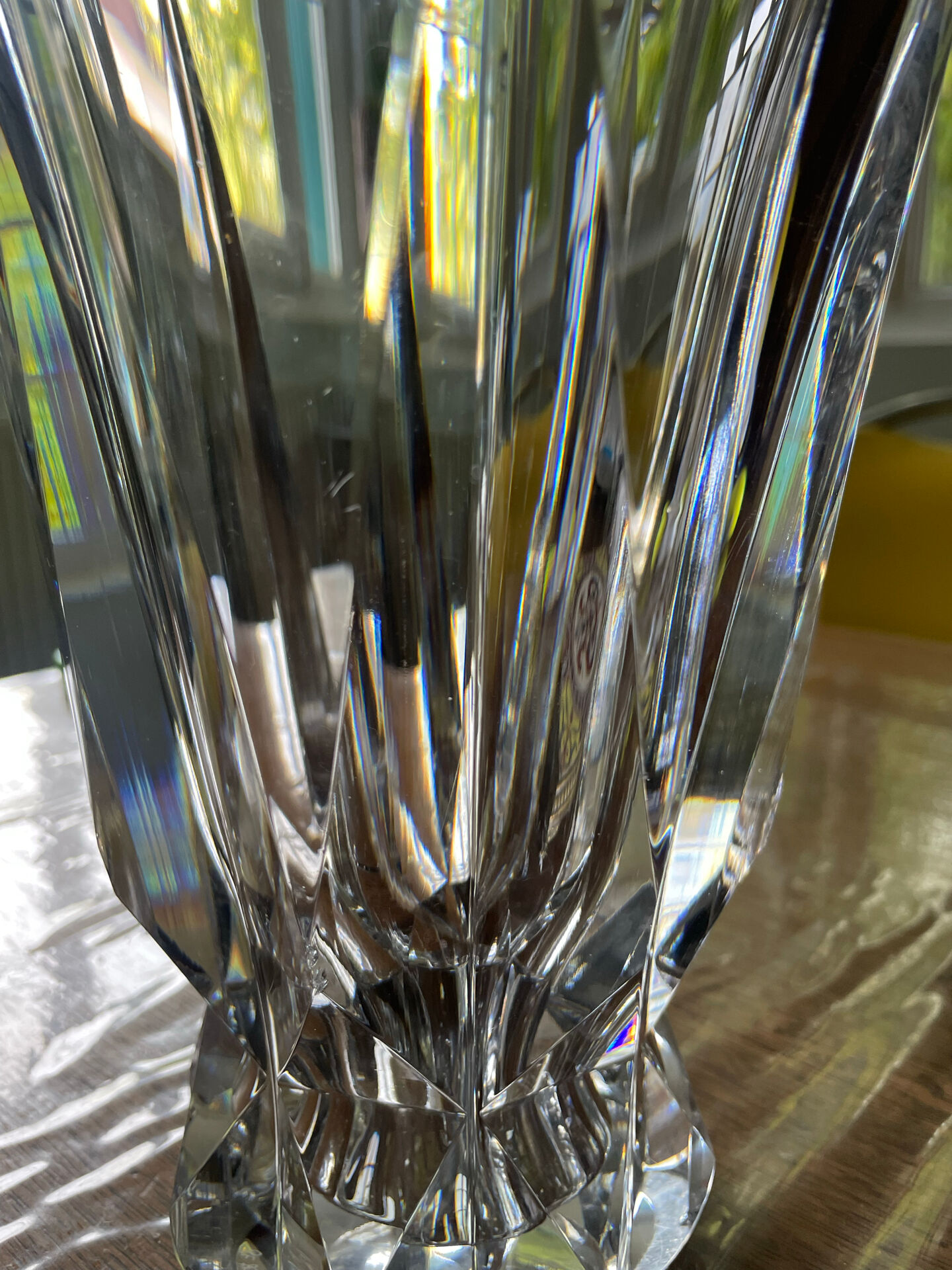 large cut crystal vase Saint Louis 1967