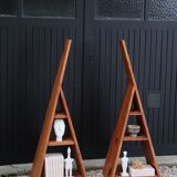 Etagère bibliothèque ou chevet en bois de pin, années 70