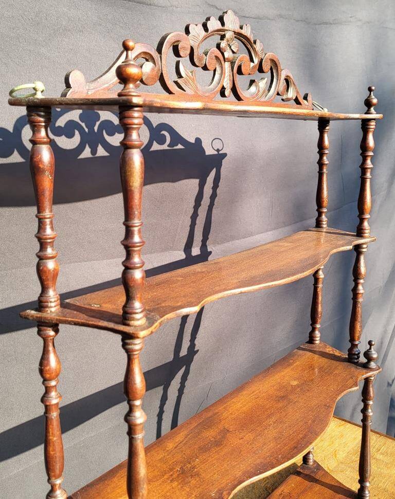 19th century molded mahogany wall shelf Louis-Philippe