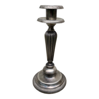 Edouadrien candlestick in old silver metal hallmarked / old candlestick