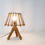 Rattan bedside lamp from the 60/70