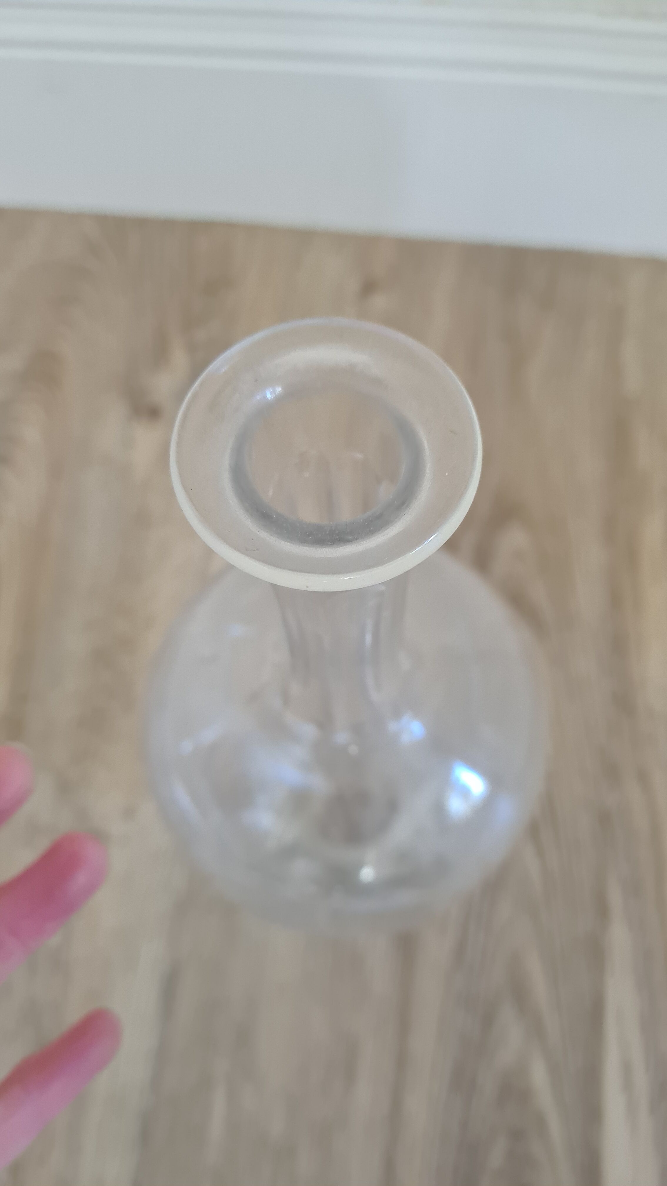Old glass decanter with stopper