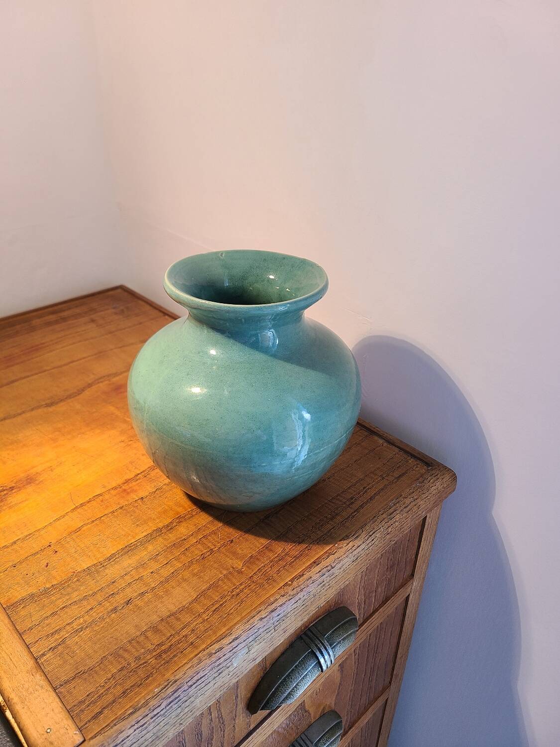 Light green ceramic vase