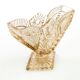Art Deco napkin holder, pressed glass, Poland, 1950s