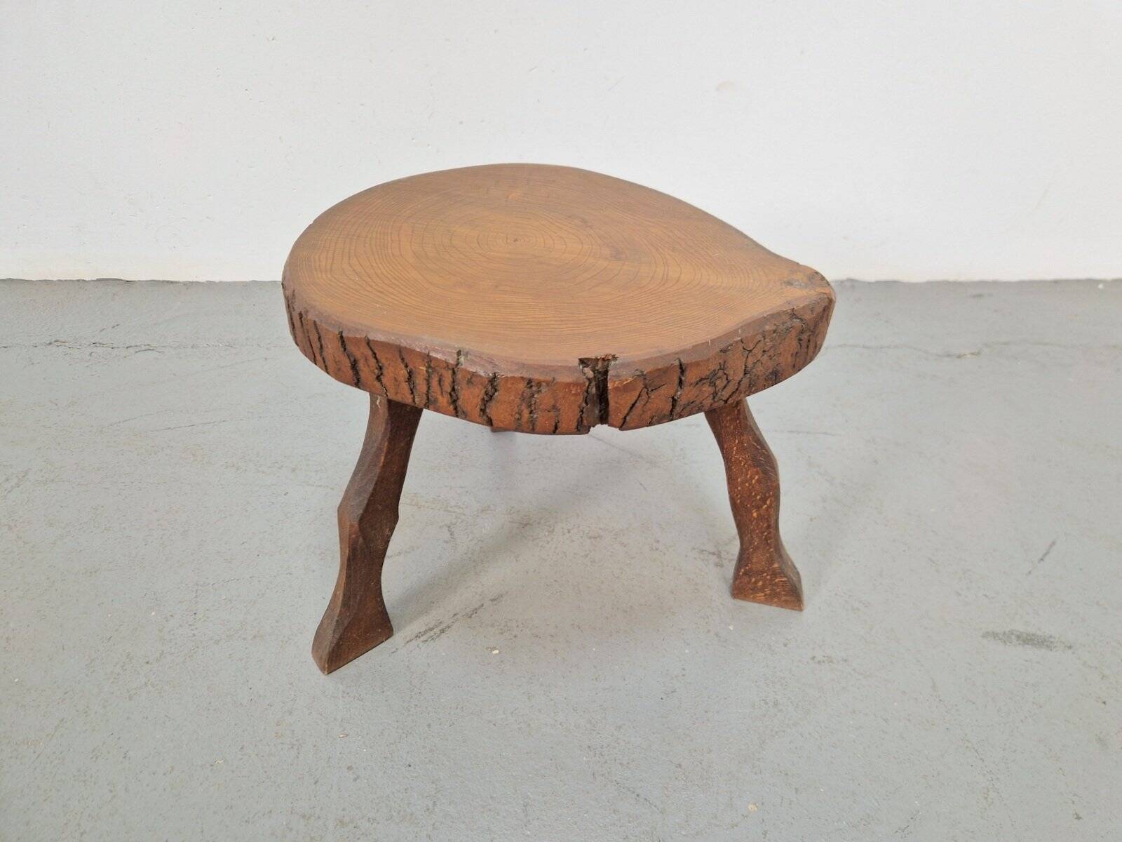 Mid-Century Brutalist Tree Trunk Side Table, 1960s