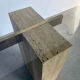 Large vintage travertine dining table by Artedi, 1970s