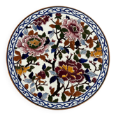 Large Gien plate, hand-decorated