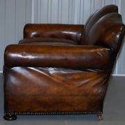 Restored vintage leather sofa from a gentleman's Victorian club.