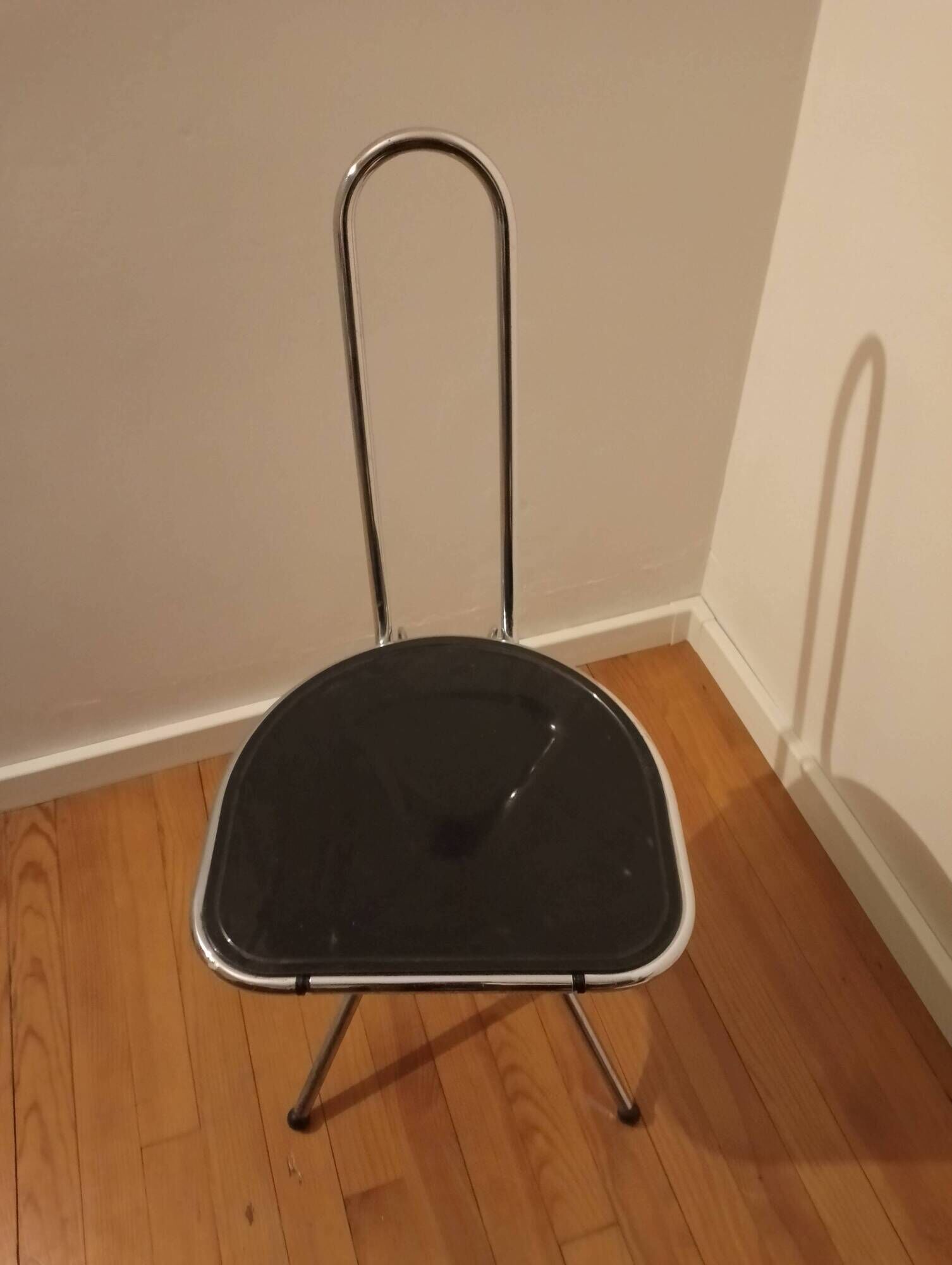 Vintage chrome folding chair from Ikea, 1980s.