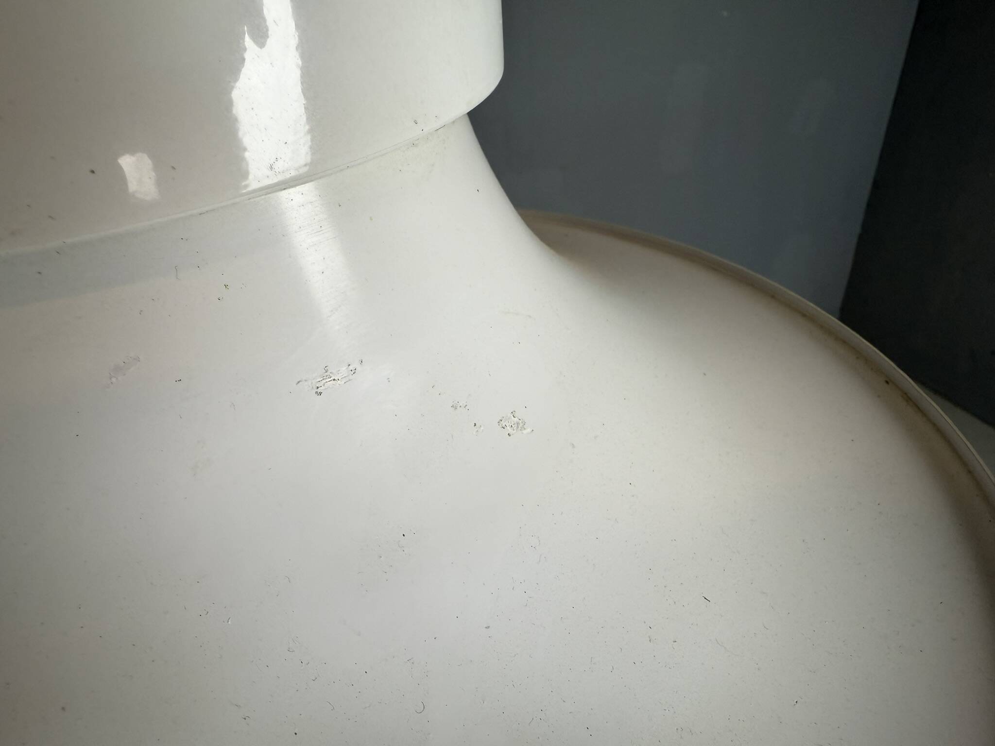 White 'Campana' hanging lamp by Joe Colombo for Stilnovo, Italy 1970s