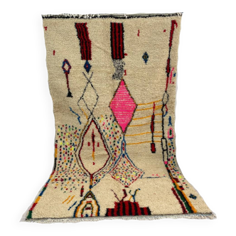Handmade wool Berber rug 260 X 160 CM
