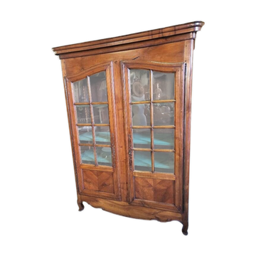 Louis XV display case library with small panes from the beginning of the 19th century