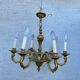 Louis XV 5-light brass chandelier