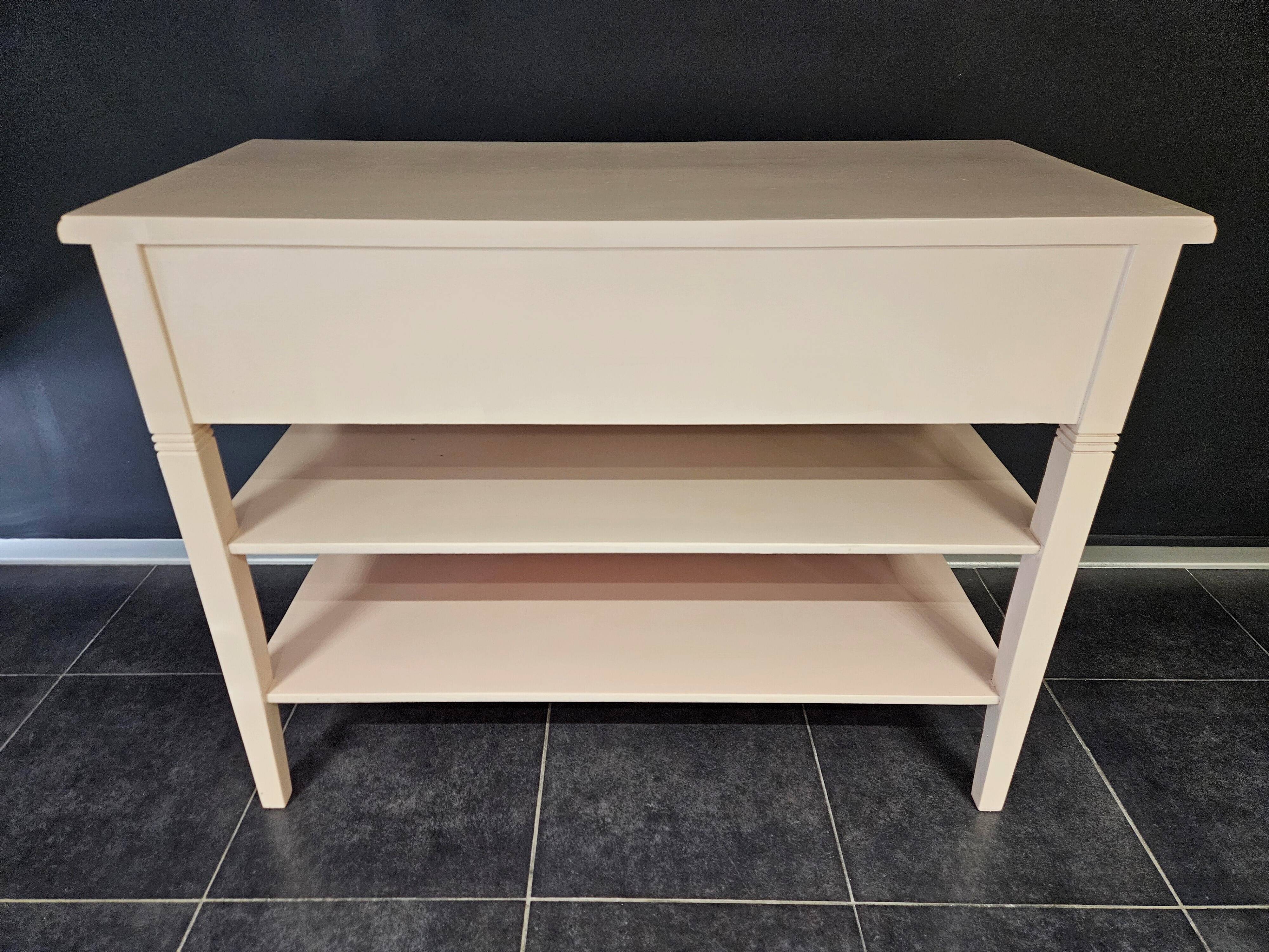 Powder pink chest of drawers