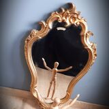 Old golden mirror with leaf   43x70cm