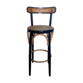 Wooden and canning bar stool