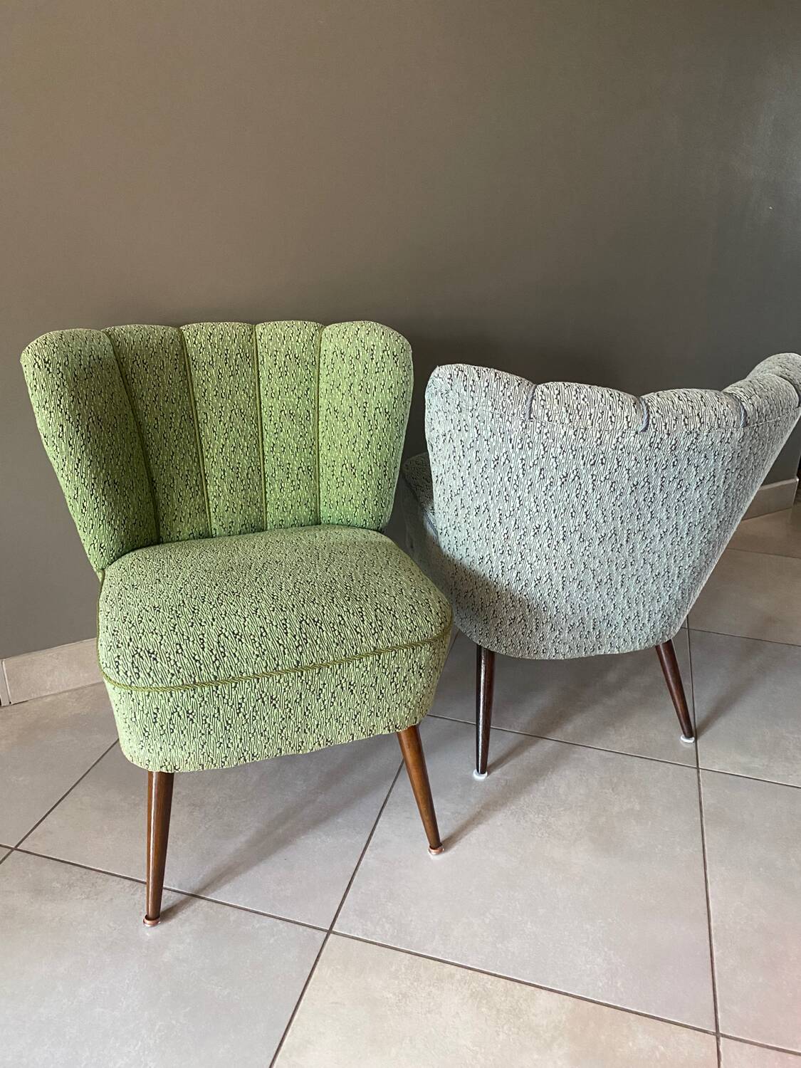 Pair of cocktail armchairs