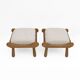 Paire de tabourets en hêtre de style Philip Arctander, années 1960