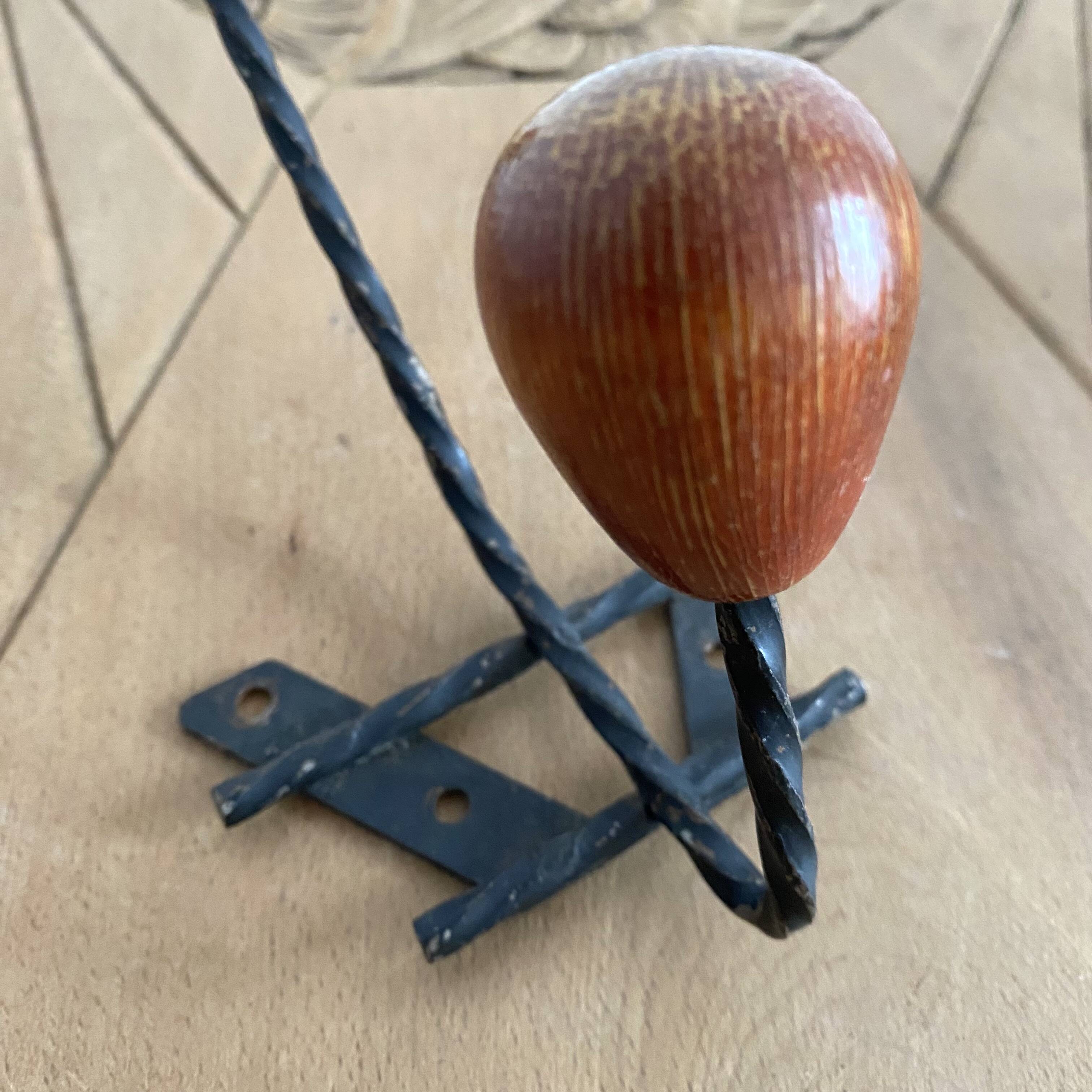 Double coat hook, 50s coat rack