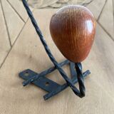 Double coat hook, 50s coat rack