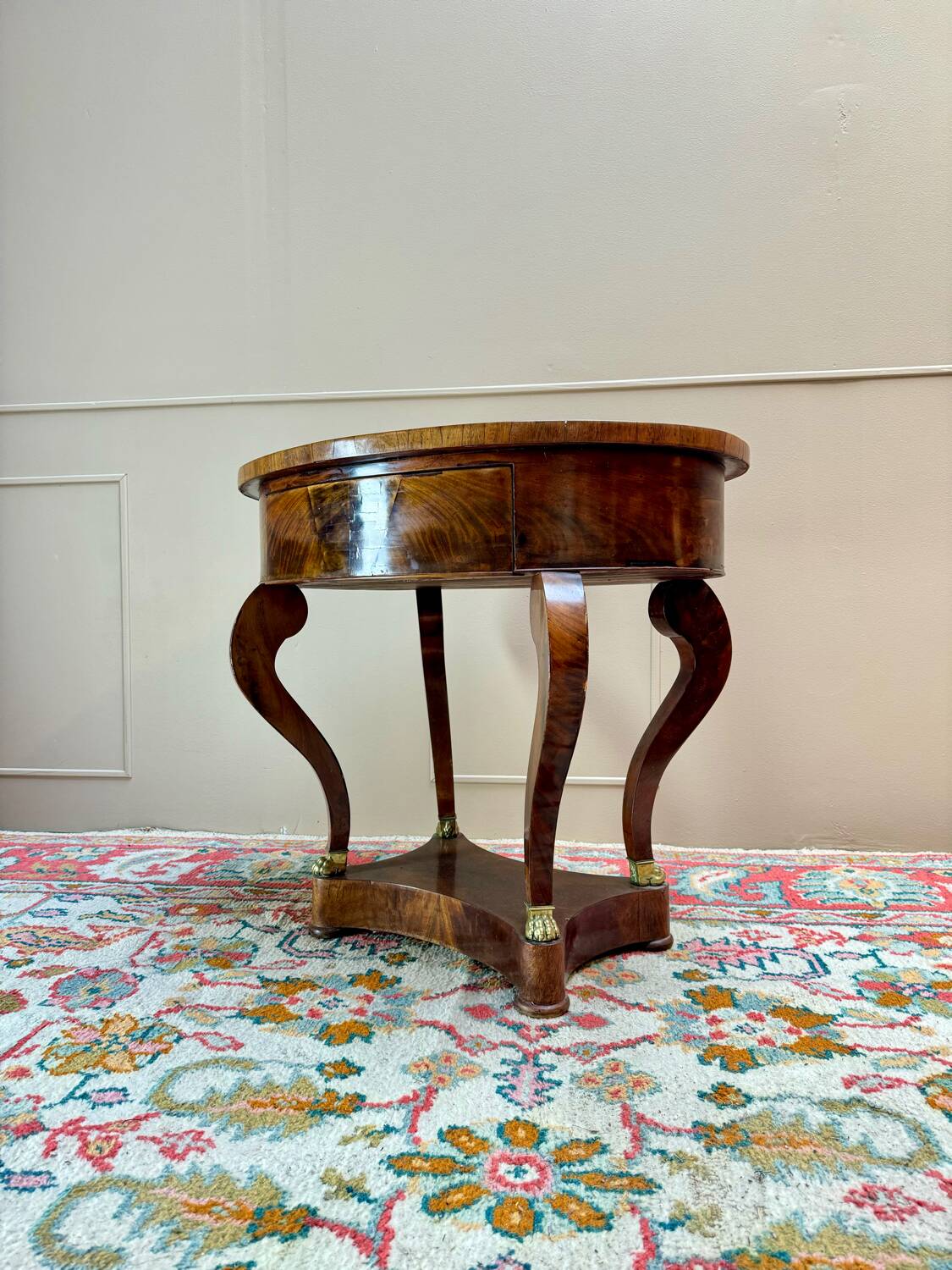 Gueridon, Mahogany Coffee Table from the Empire Period, 19th Century