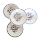Set of 4 plates caps Stafforshire Alpine Rose