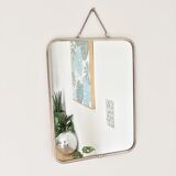Vintage chain barber mirror
