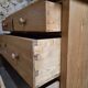 Commode ancienne rustique en pin, 4 tiroirs, vers 1880–1920