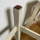 Pair of vintage cream stools in painted wood