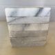 Six gray white marble knife holders