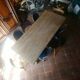 Oak farmhouse table with extensions