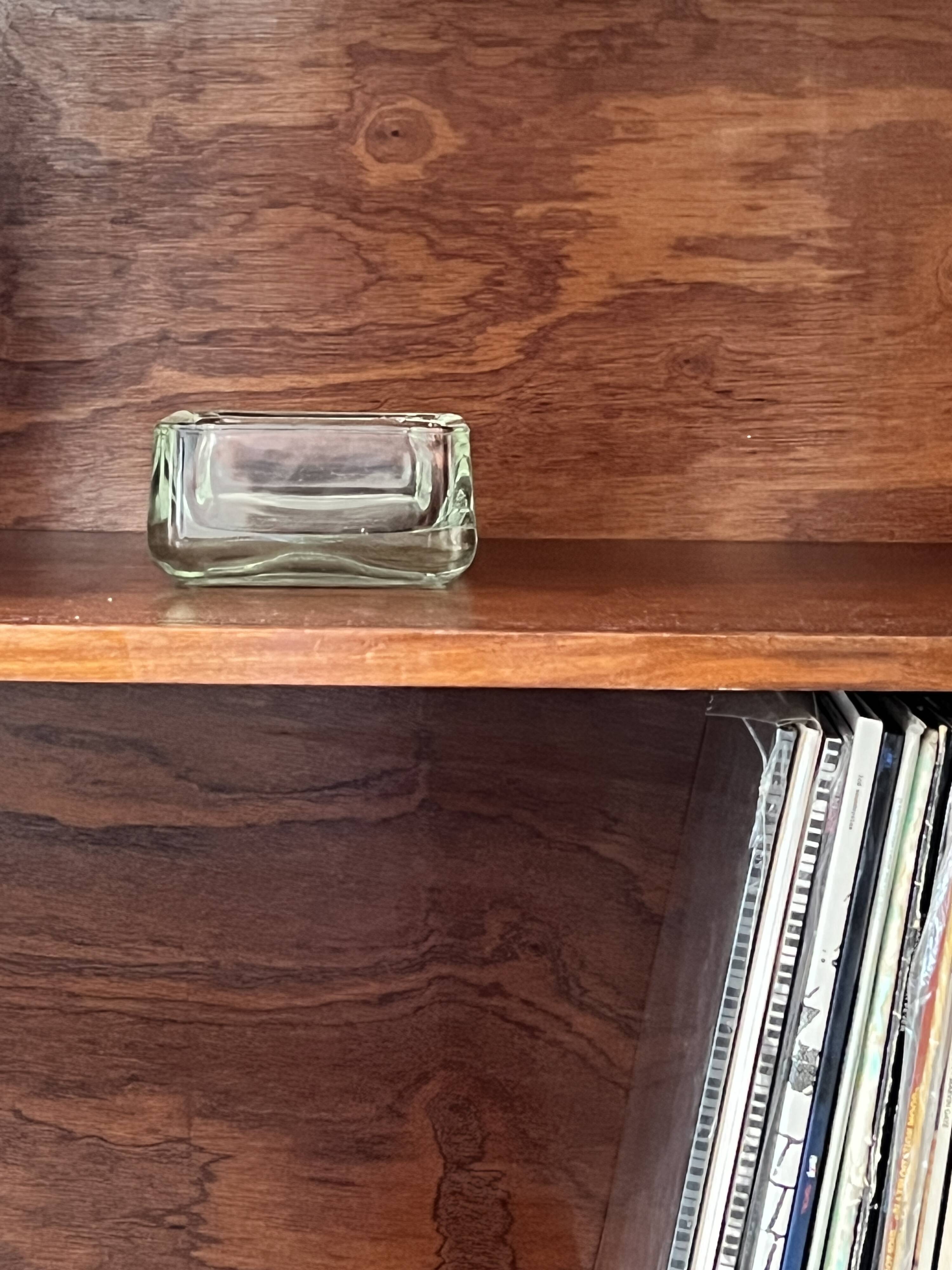 Bauhaus glass ashtray/pocket tray, Lumax design 1970