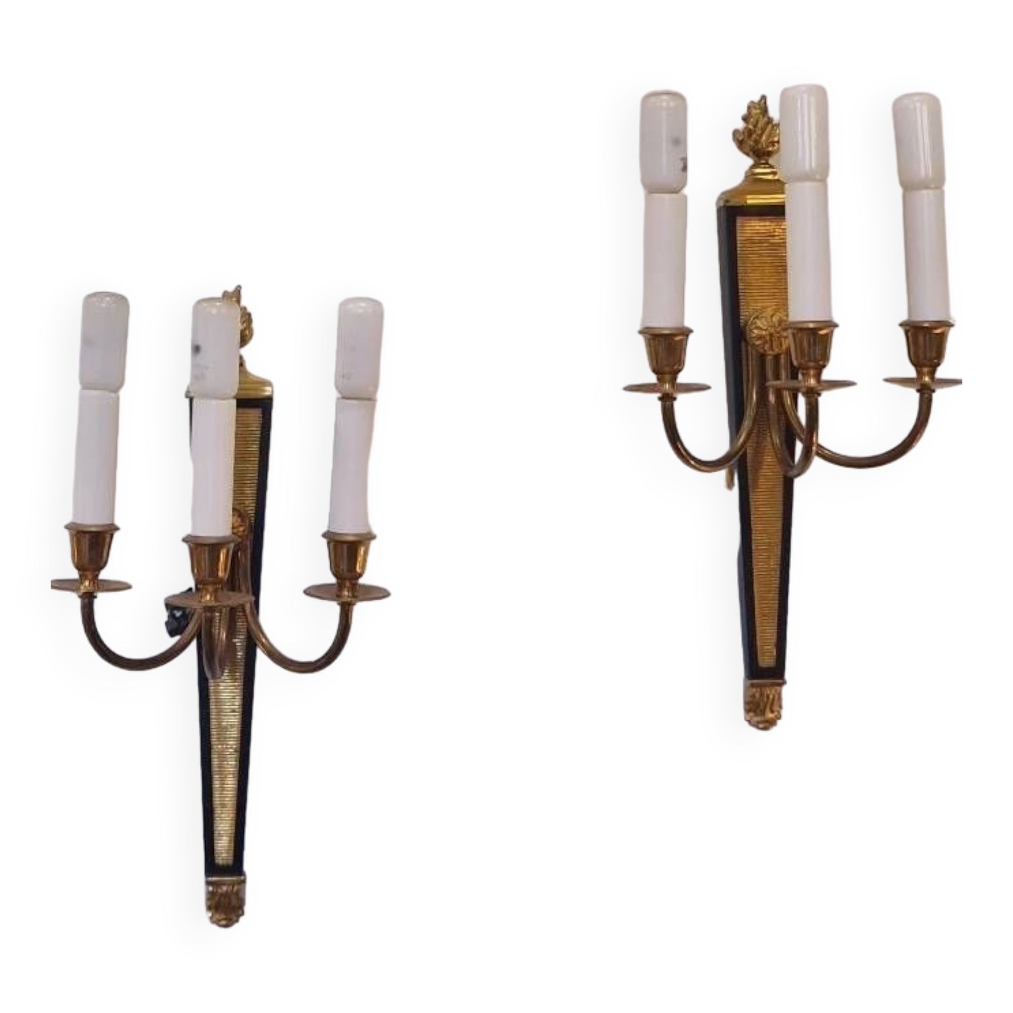 Pair of Maison Bagués style  Torch Sconces