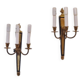 Paire d'Appliques aux flambeaux style Maison Bagués