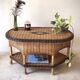 Vintage rattan coffee table – 1970s Riviera spirit