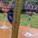 Many cut crystal Roemer glasses (Rhineland wine glasses)
