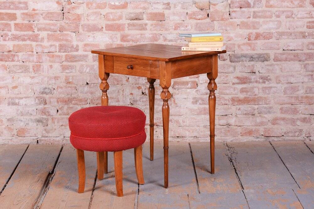 Biedermeier Side Table in Ash and Elm, Czech, 1810s