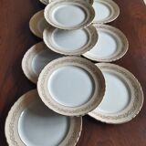 12 assiettes plates "Valence" Moulin des Loups Orchies