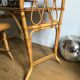 Vintage rattan desk and chair, 1960s