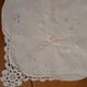 Nappe blanche brodée avec dentelle & jours