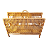 Rattan and wicker magazine holder