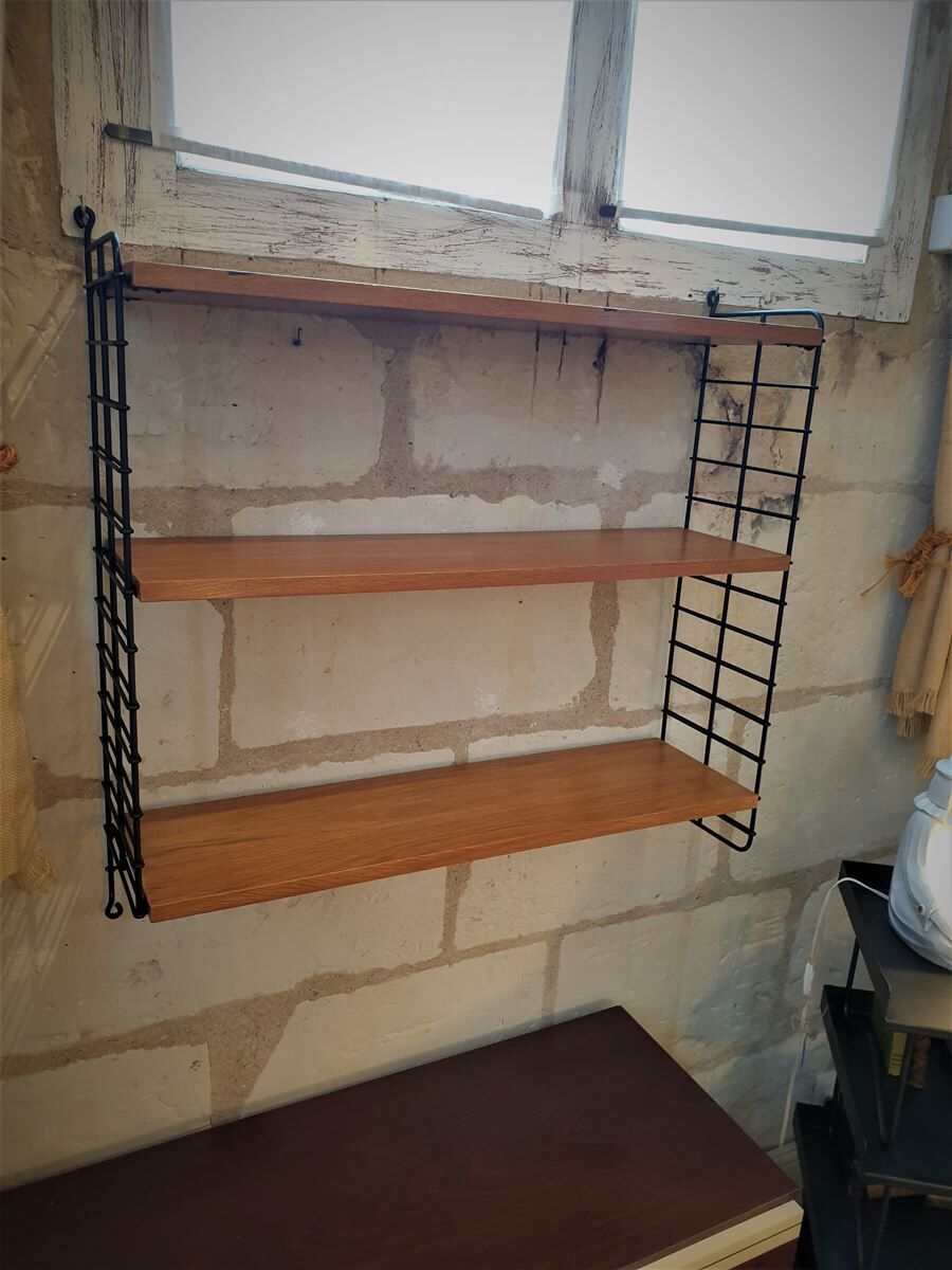 Vintage wall shelf string style 60s