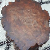 Massive elm coffee table brutalist art 1960s