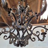 Old wrought iron chandelier