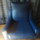 Vintage blue skai chair
